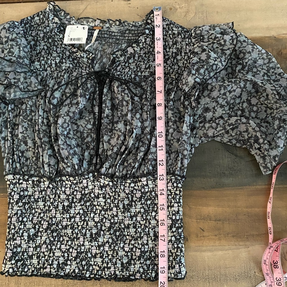 NWT Free People Beatrice Floral Top - Picture 11 of 12